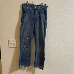 MOTHER Dark Blue Straight Leg Jeans